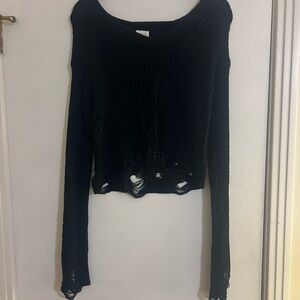 Le Lis Black Knit Sweater